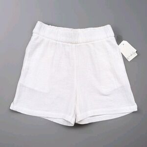 Wonderly Gauze Shorts Women's Medium White Stretch Waist Pockets Beach Lake Pool